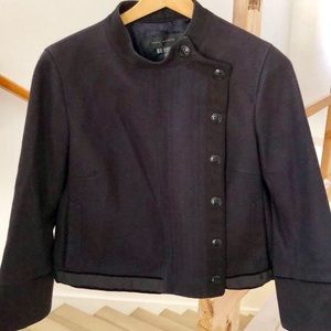 Zara navy blue fencing jacket. Gorgeous details